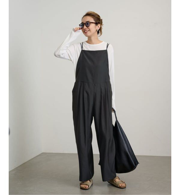 FRAMeWORK「≪WEB限定追加≫キュプラツイルキャミサロペット」|オールインワン|