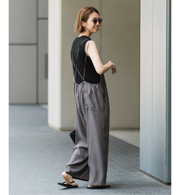 FRAMeWORK「≪WEB限定追加≫キュプラツイルキャミサロペット」|オールインワン|