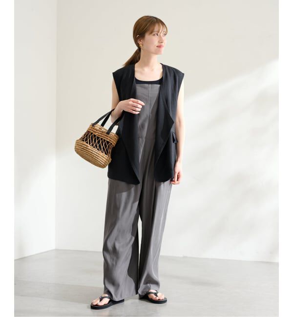 FRAMeWORK「≪WEB限定追加≫キュプラツイルキャミサロペット」|オールインワン|