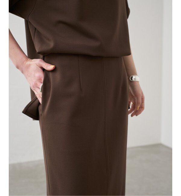 Spick and Span「ソフトポンチIラインスカート」|スカート|