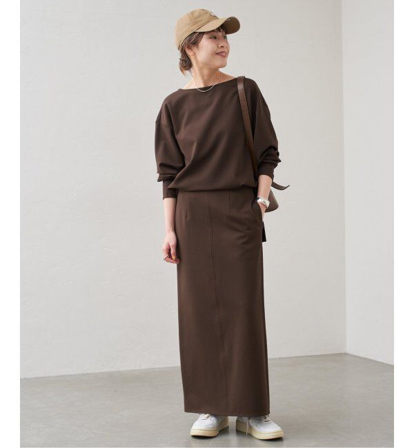 Spick and Span「ソフトポンチIラインスカート」|スカート|