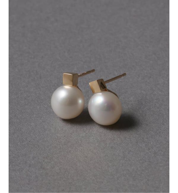 Lilas by Spick&Span「ポテトパールキューブピアス K10（両耳）」|ピアス|