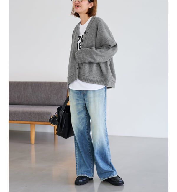 FRAMeWORK「AQUA Vネックカーディガン」|カーディガン|