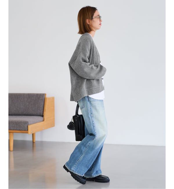 FRAMeWORK「AQUA Vネックカーディガン」|カーディガン|