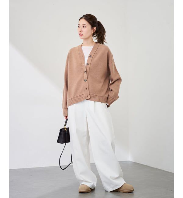 FRAMeWORK「AQUA Vネックカーディガン」|カーディガン|