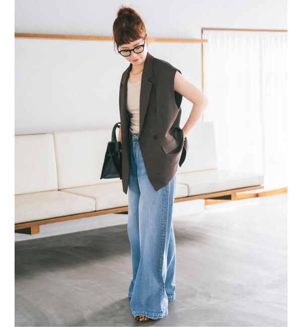 Spick and Span「《追加》メランジダブルブレストジレ」|その他|