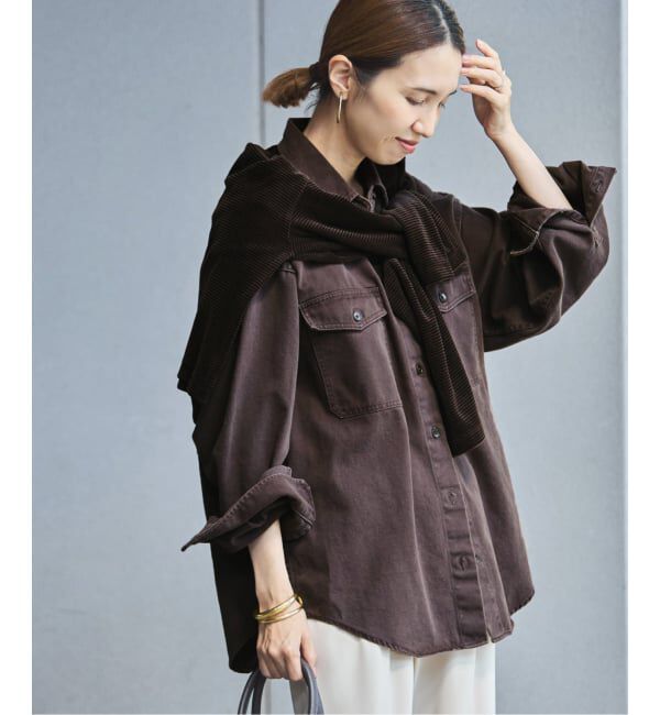 FRAMeWORK「CHINO SLOUCHY シャツ」|シャツ・ブラウス|ブラウン