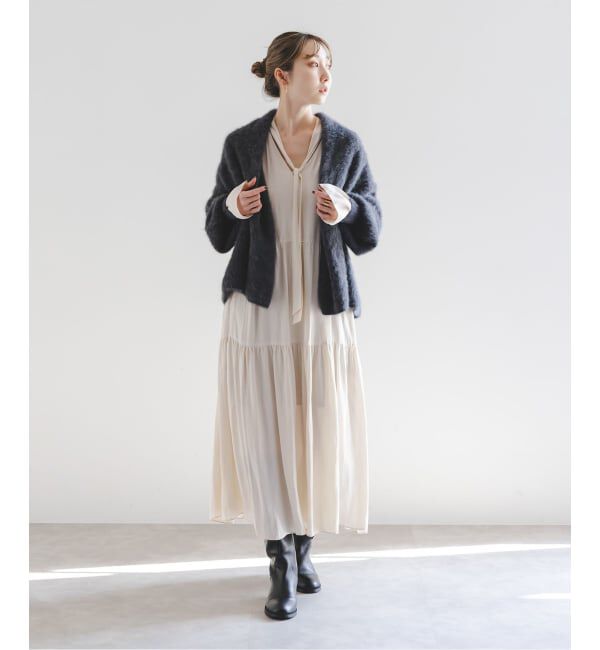 NOBLE「ティアードボウタイワンピース」|ワンピース|