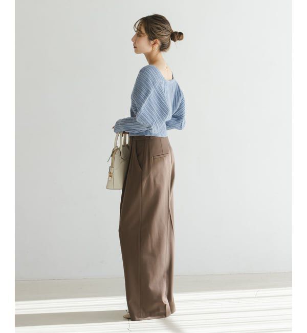 NOBLE「カシュクールランダムリブニットプルオーバー」|ニット・セーター|