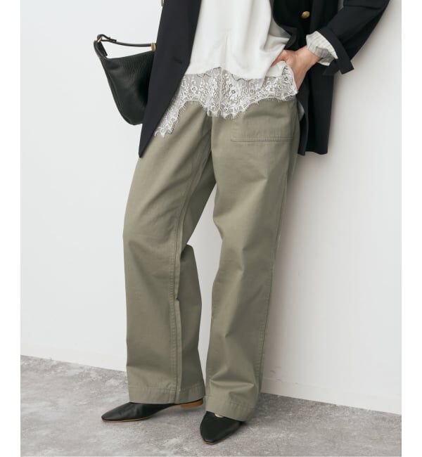 Spick and Span「《新色有り / 追加予約》ルーズベイカーパンツ」|カーゴ|カーキ B