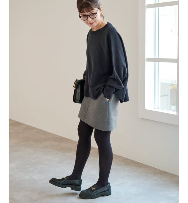 Spick and Span「《WEB限定 / 追加2予約》バルキーヤーンドルマンロングリブニット」|ニット・セーター|