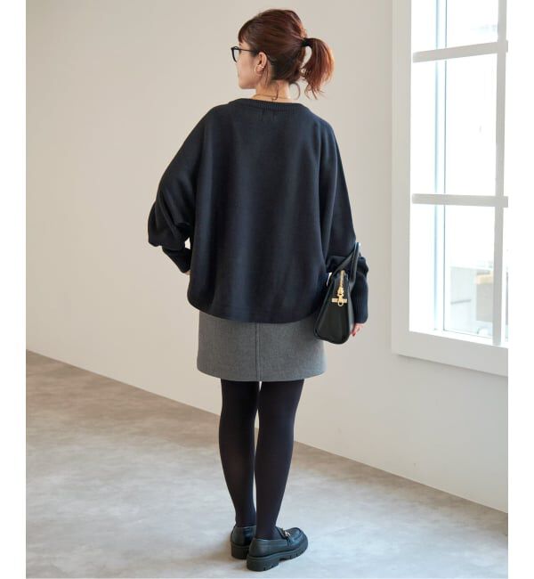 Spick and Span「《WEB限定 / 追加2予約》バルキーヤーンドルマンロングリブニット」|ニット・セーター|