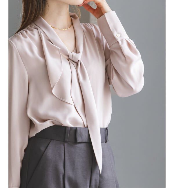NOBLE「《WEB＆日本橋店限定・追加予約》ロイヤルサテンボウタイブラウス」|シャツ・ブラウス|