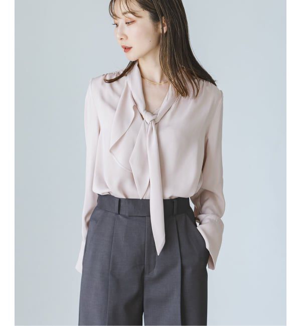 NOBLE「《WEB＆日本橋店限定・追加予約》ロイヤルサテンボウタイブラウス」|シャツ・ブラウス|