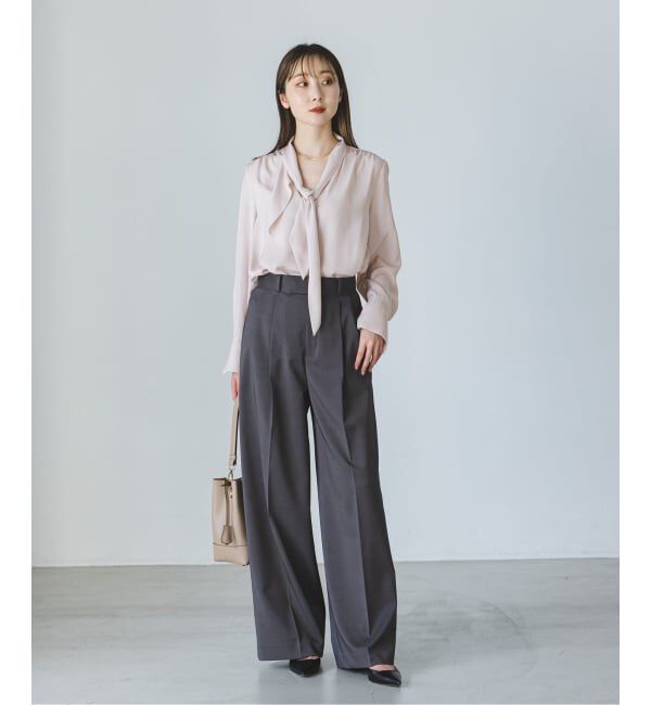 NOBLE「《WEB＆日本橋店限定・追加予約》ロイヤルサテンボウタイブラウス」|シャツ・ブラウス|