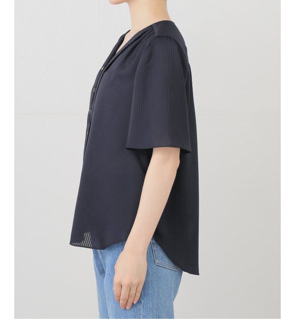  「【洗える】Vネックブラウス」|シャツ・ブラウス|