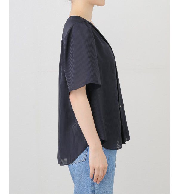  「【洗える】Vネックブラウス」|シャツ・ブラウス|