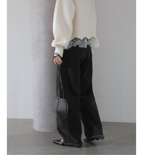  「【洗える】YANUK/ヤヌーク LAURA Curve Taperd」|デニム|