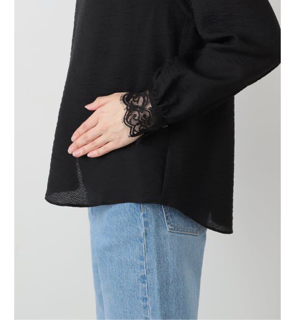  「【洗える】レーススキッパーブラウス」|シャツ・ブラウス|