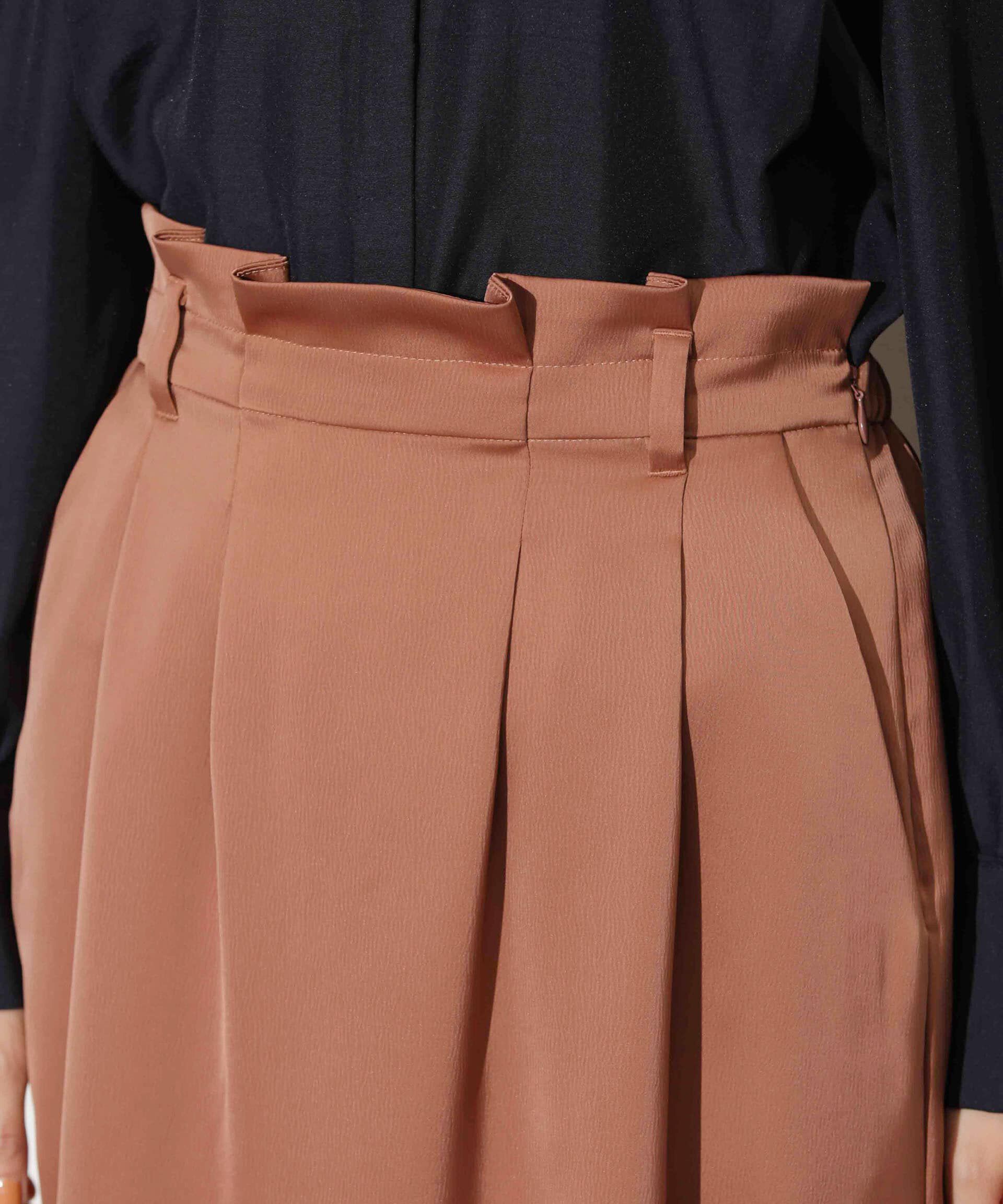 nano･universe「マットサテンIラインスカート」|スカート|