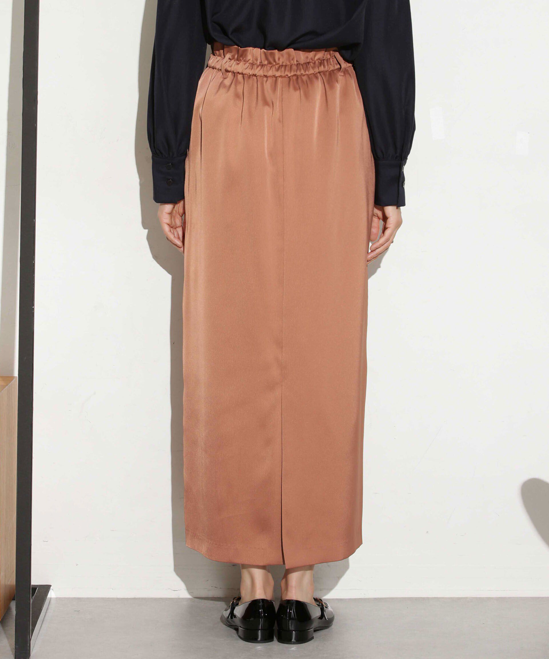 nano･universe「マットサテンIラインスカート」|スカート|