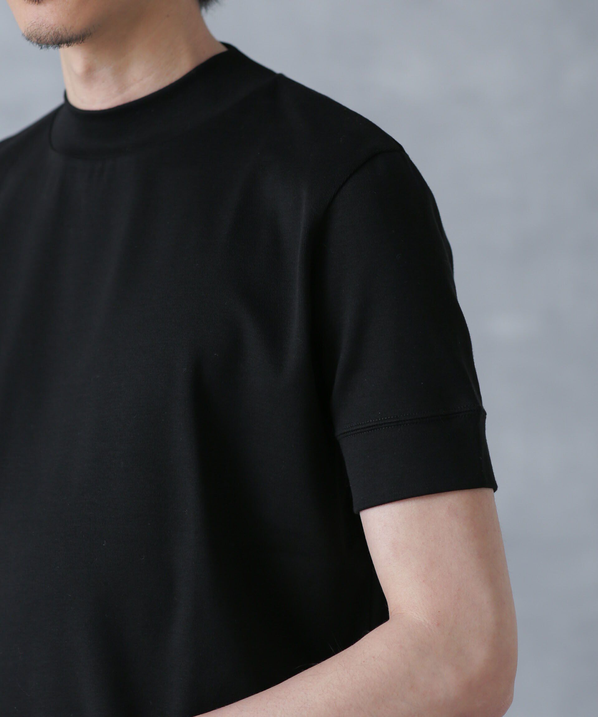 nano･universe「「FORMAL JERSEY」モックネックカットソー半袖」|Tシャツ・カットソー|