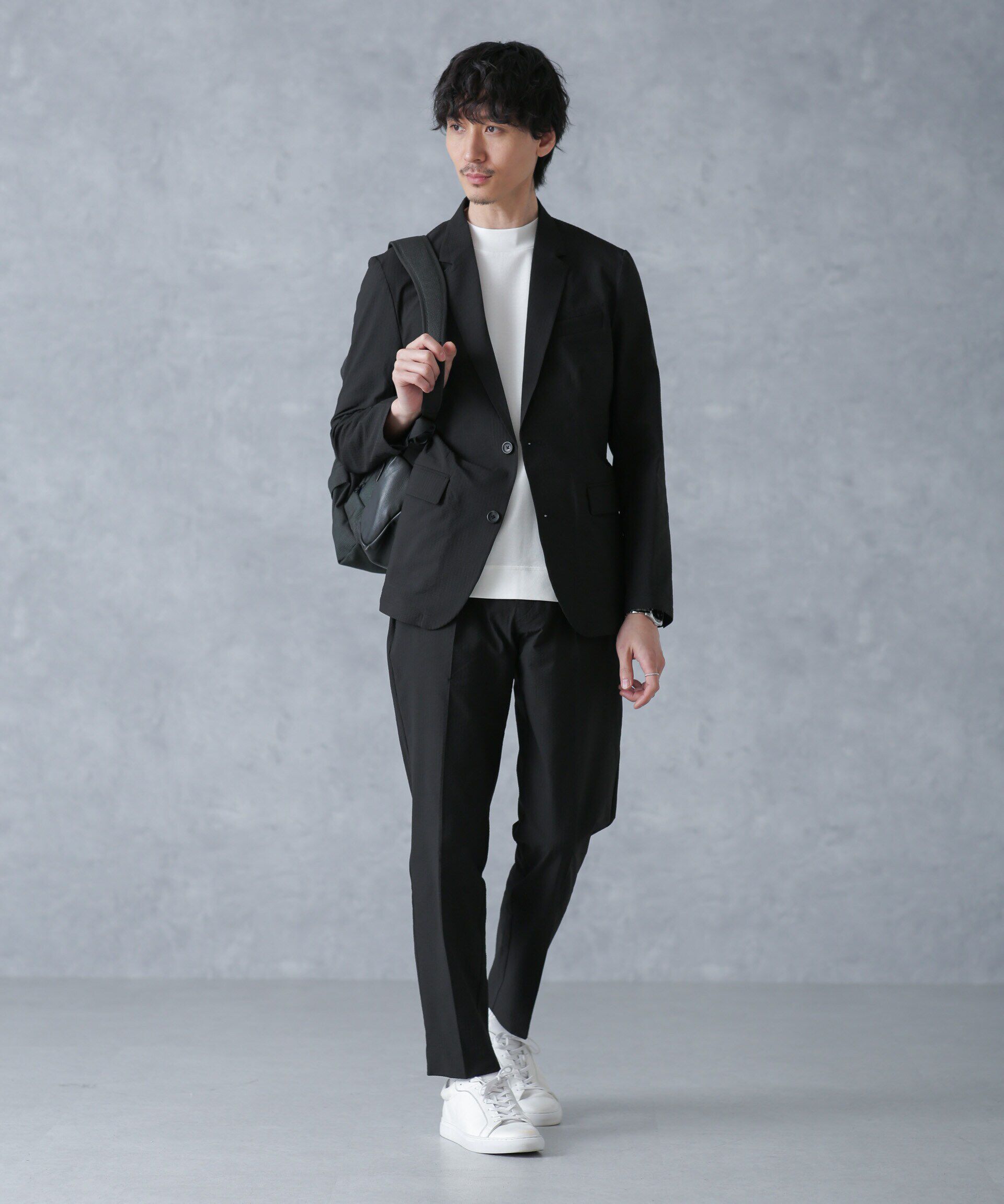 nano･universe「「FORMAL JERSEY」モックネックカットソー半袖」|Tシャツ・カットソー|