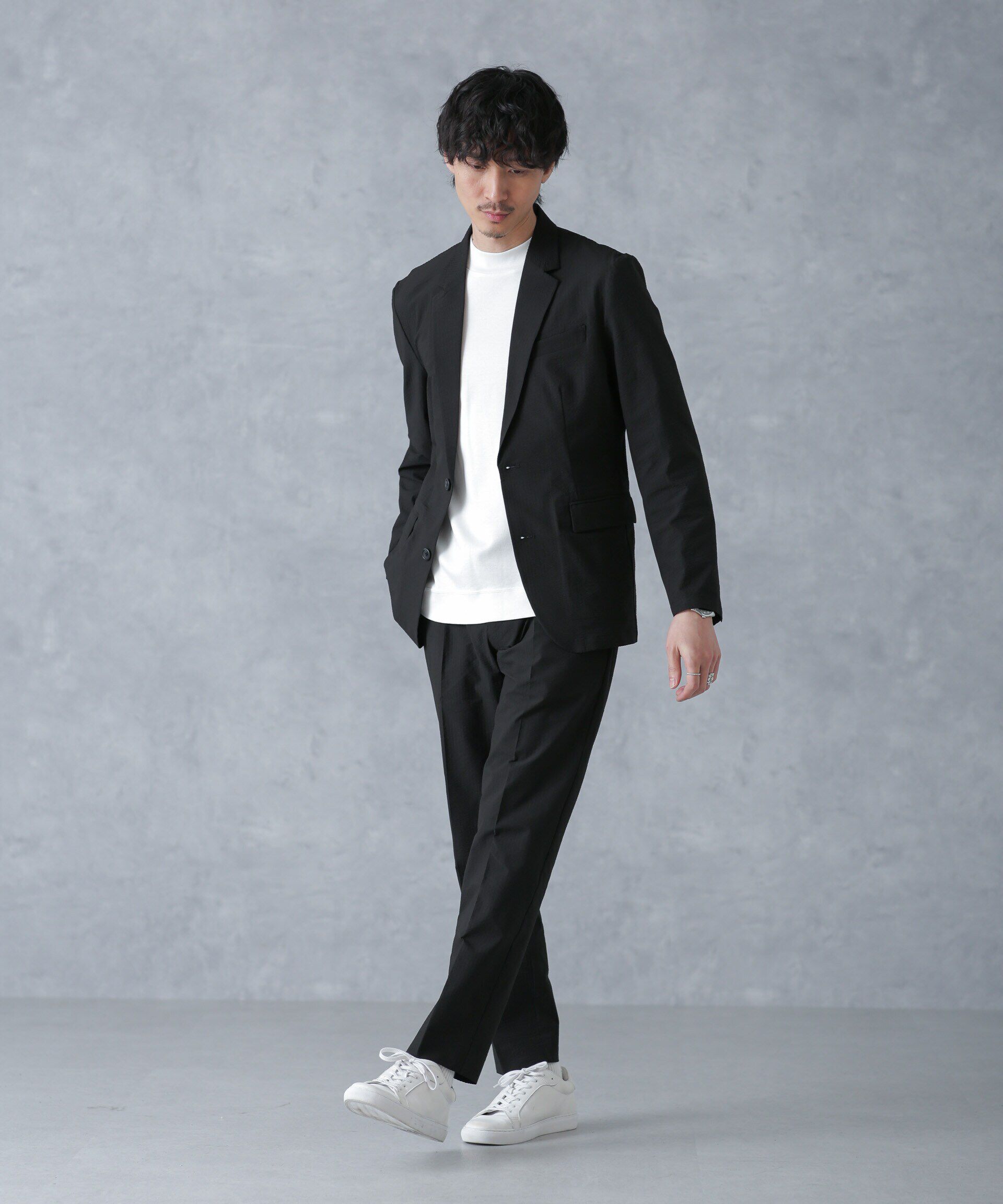 nano･universe「「FORMAL JERSEY」モックネックカットソー半袖」|Tシャツ・カットソー|