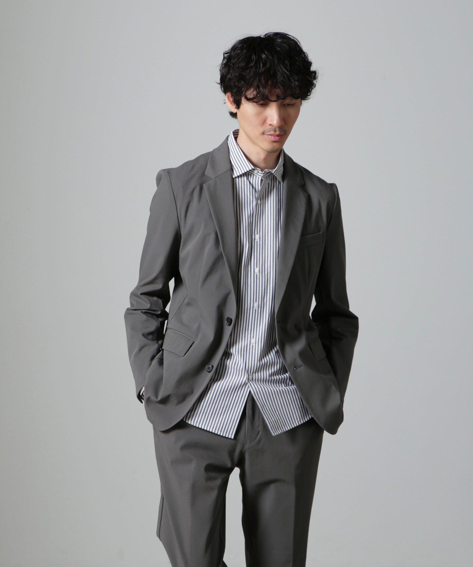 nano･universe「「Damerino」ナイロンストレッチトリコットセットアップ」|スーツ|