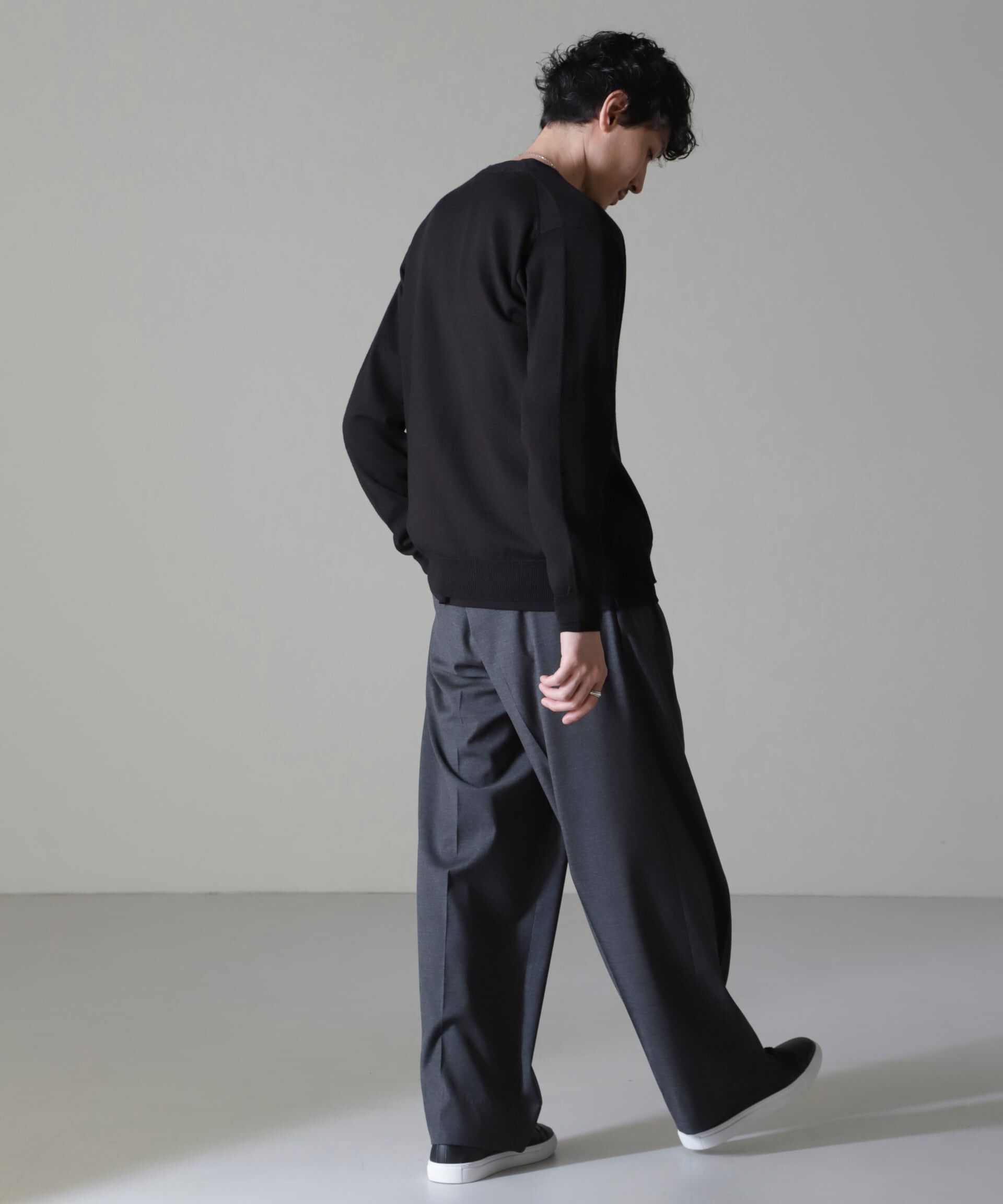 nano･universe「タスマニアミックスベーシックカーディガン」|ニット・セーター|