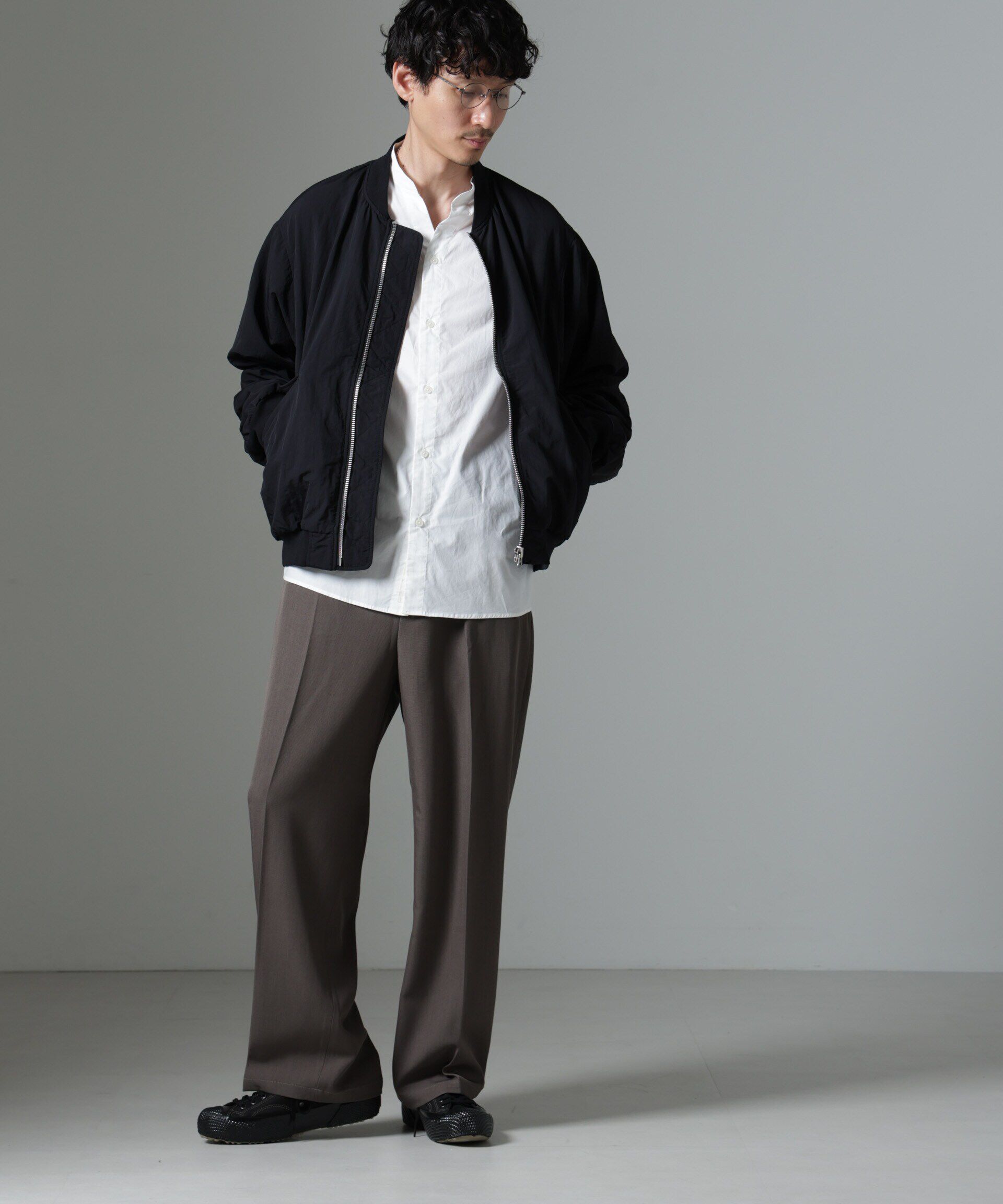 nano･universe「水溶性ボンディング撥水MA-１ブルゾン(セットアップ可)」|ブルゾン・スタジャン|