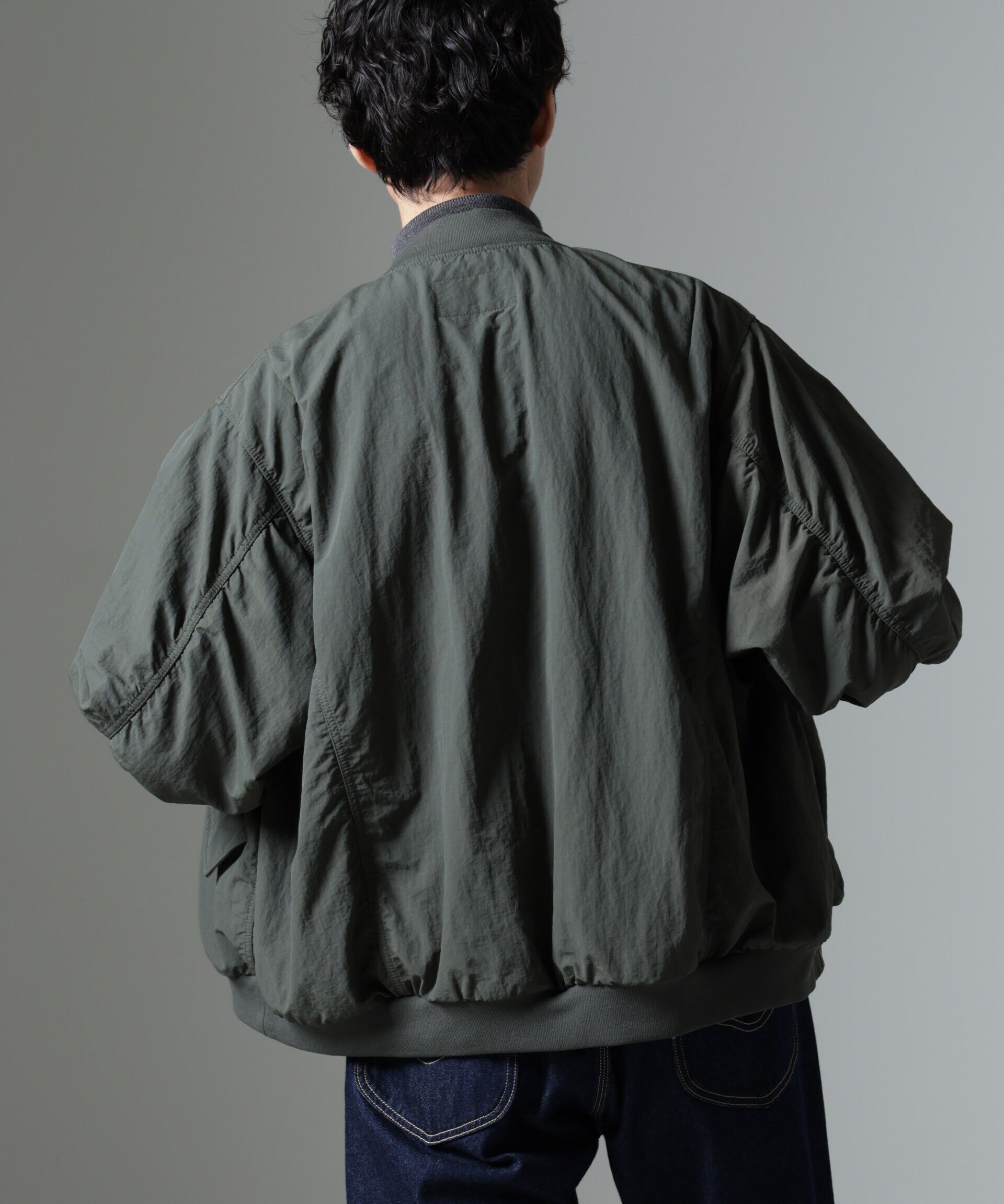 nano･universe「水溶性ボンディング撥水MA-１ブルゾン(セットアップ可)」|ブルゾン・スタジャン|