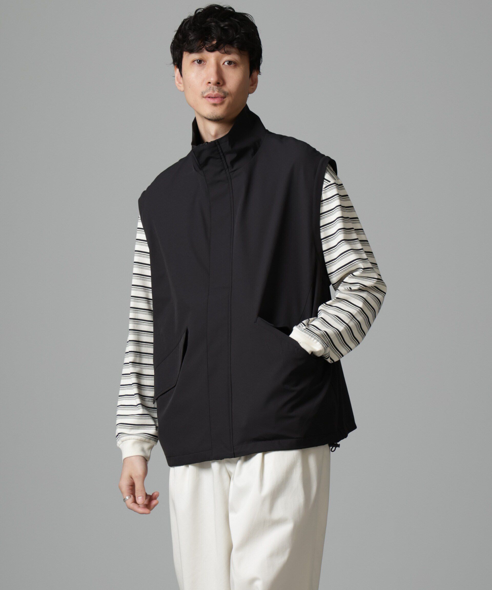 nano･universe「2WAYミリタリーブルゾン」|ブルゾン・スタジャン|