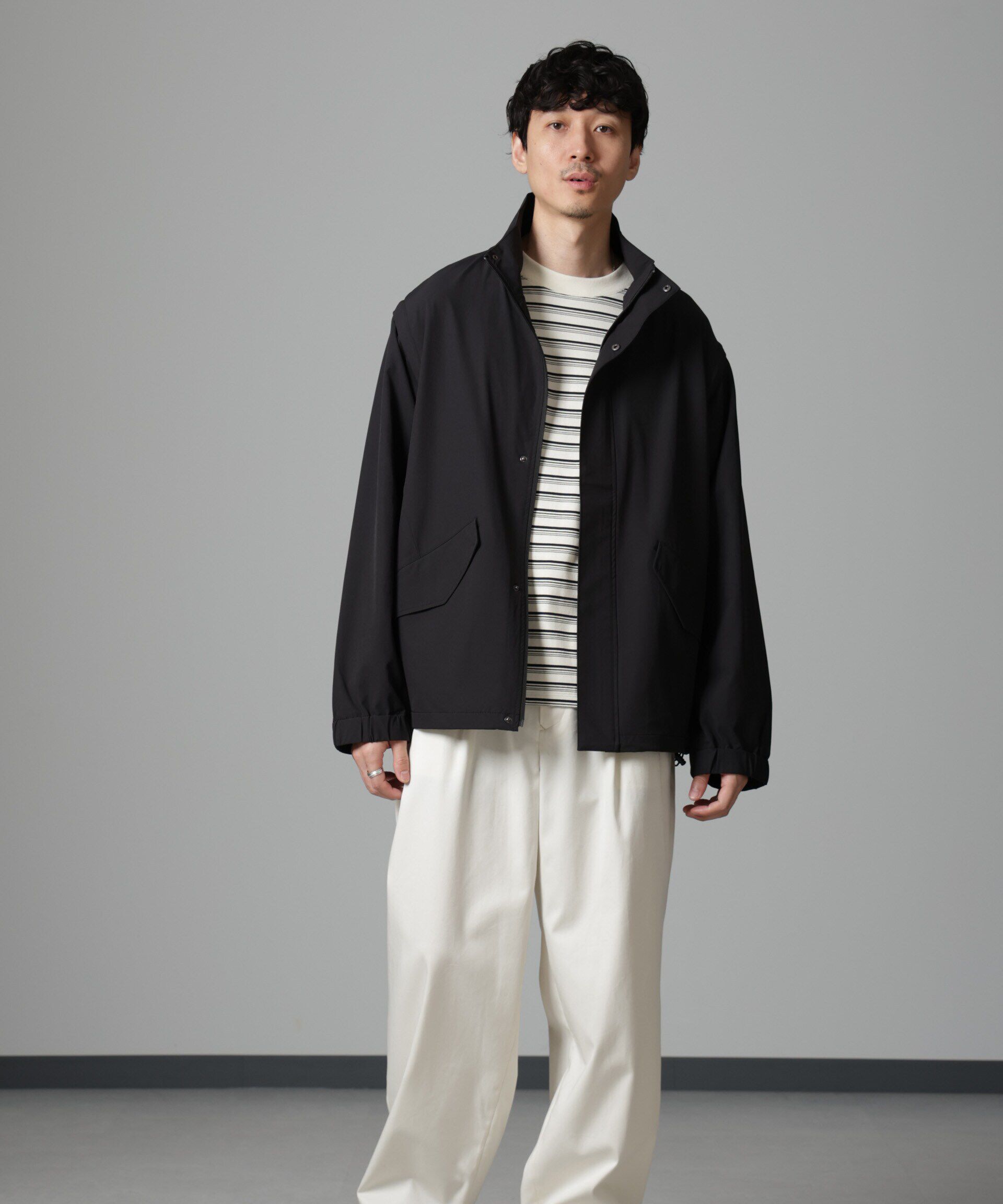 nano･universe「2WAYミリタリーブルゾン」|ブルゾン・スタジャン|