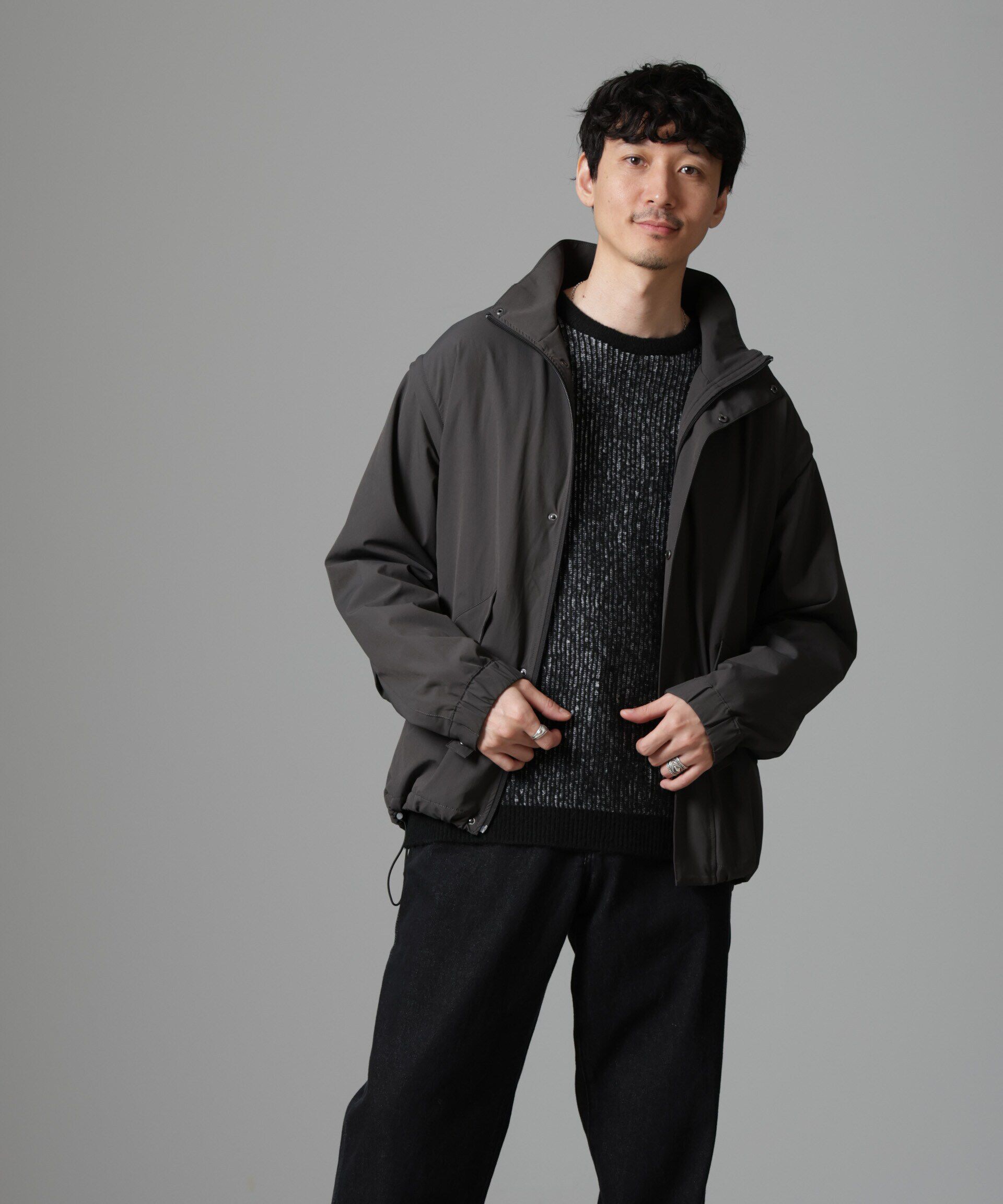 nano･universe「2WAYミリタリーブルゾン」|ブルゾン・スタジャン|