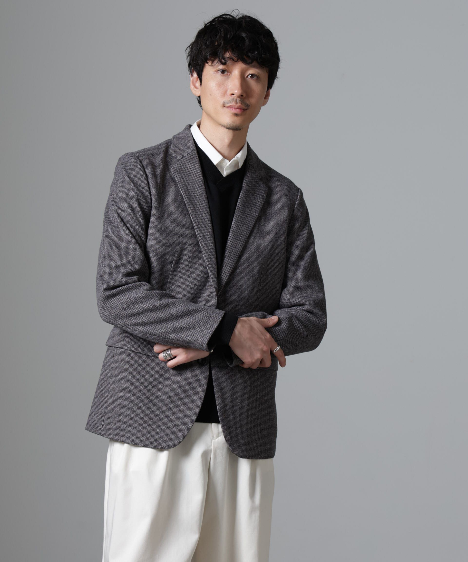 nano･universe「ウォームジャケット(セットアップ可)」|テーラードジャケット|