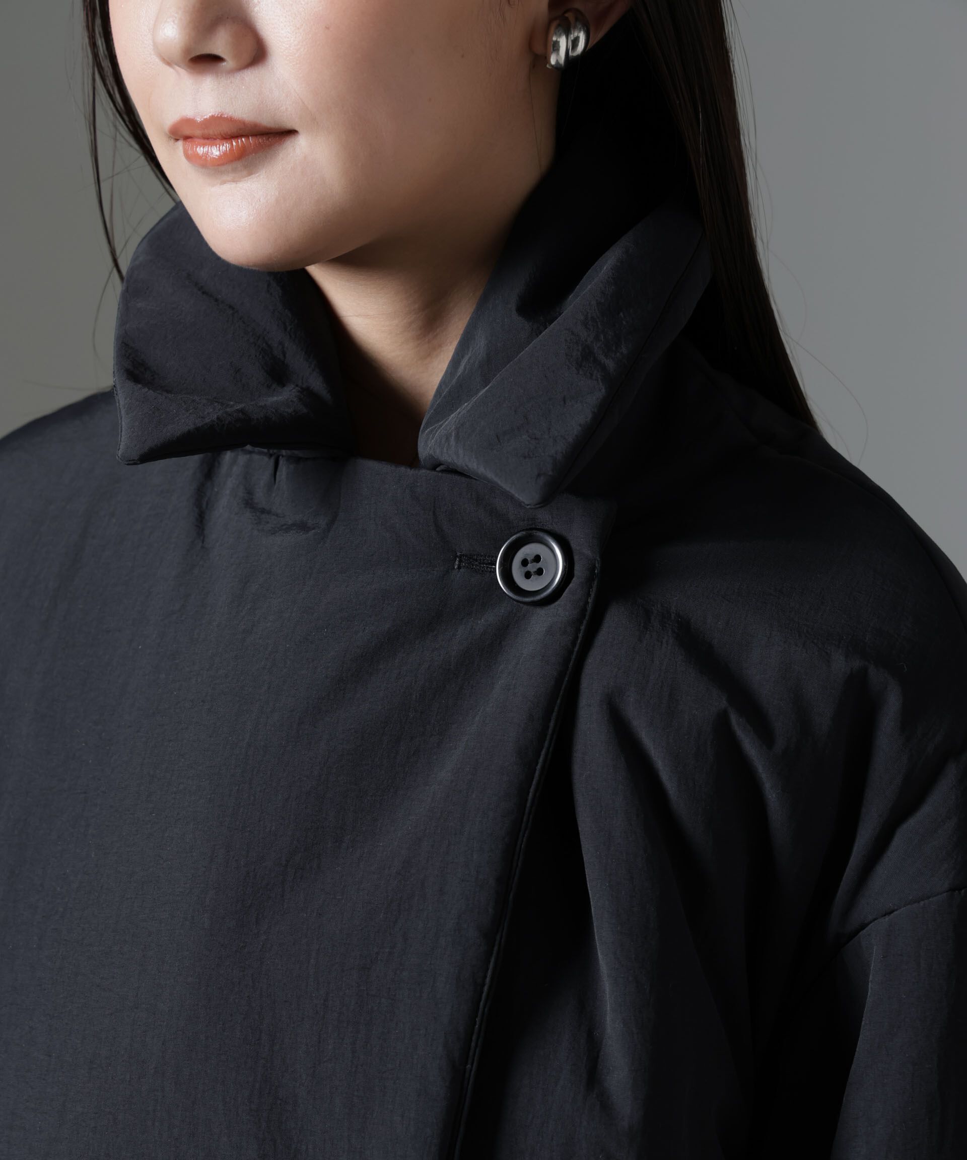 nano･universe「ETHERMALOFT(R)中綿ミドル丈タブルコート」|ブルゾン・スタジャン|