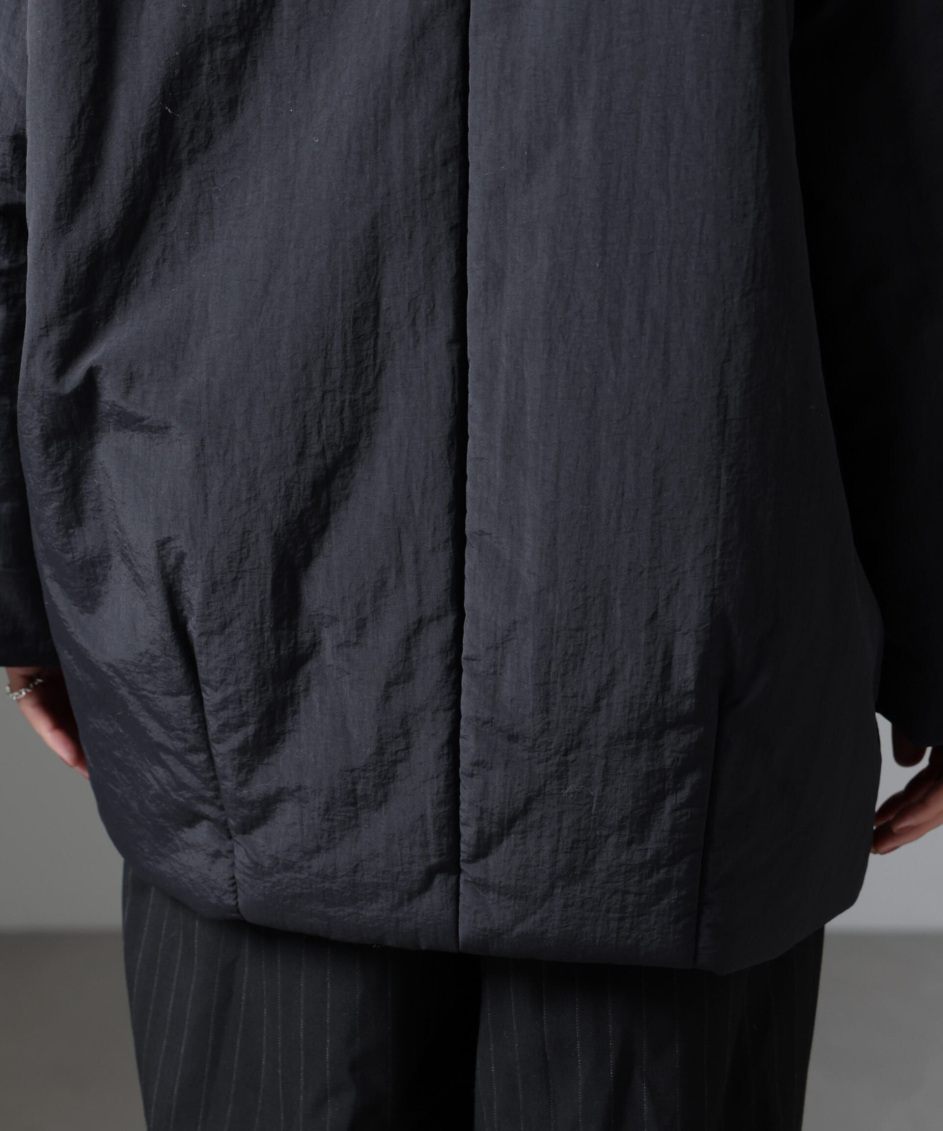 nano･universe「ETHERMALOFT(R)中綿ミドル丈タブルコート」|ブルゾン・スタジャン|