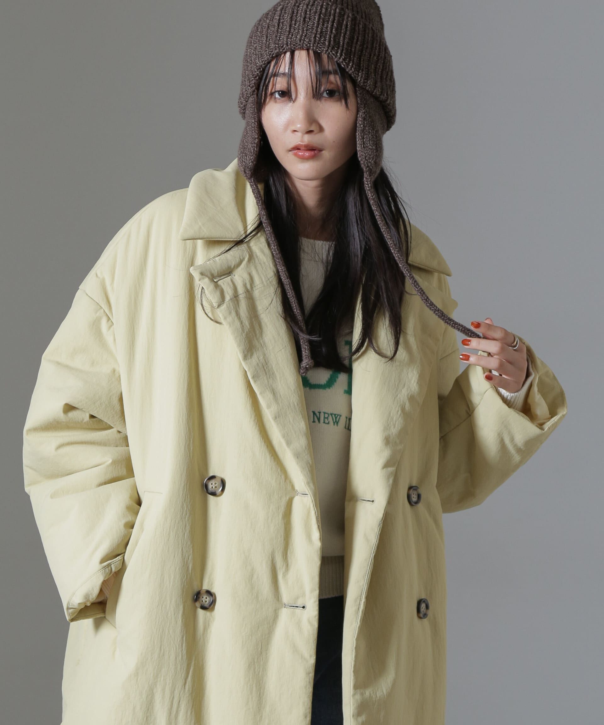 nano･universe「ETHERMALOFT(R)中綿ミドル丈タブルコート」|ブルゾン・スタジャン|