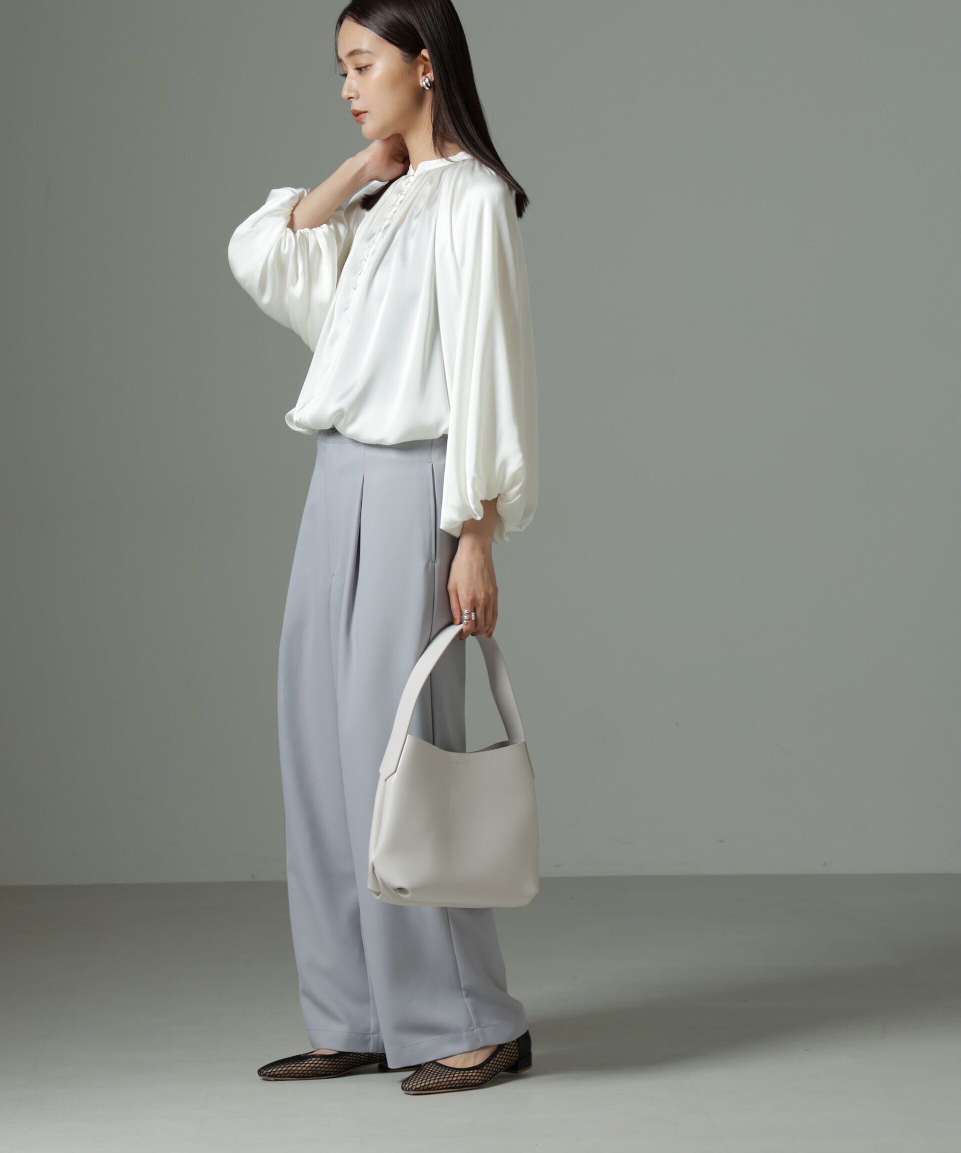 nano･universe「ウエストリボンベルトパンツ（セットアップ可）」|チノ|