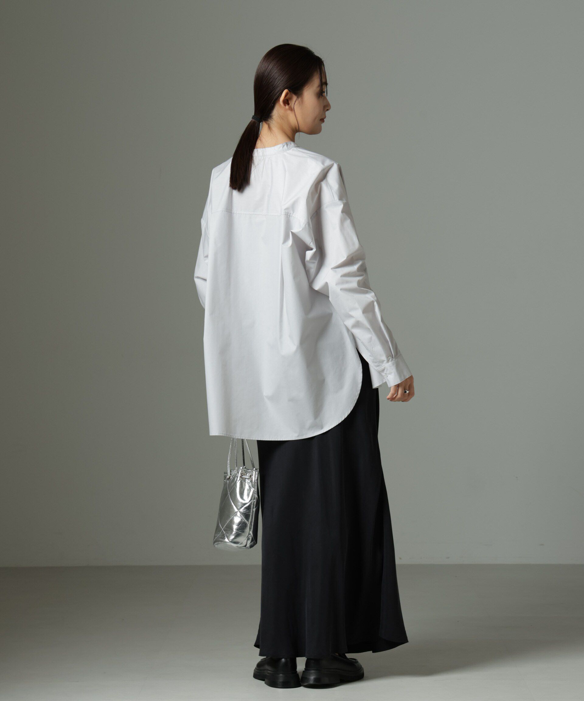 nano･universe「スタンドカラーシャツ」|シャツ・ブラウス|