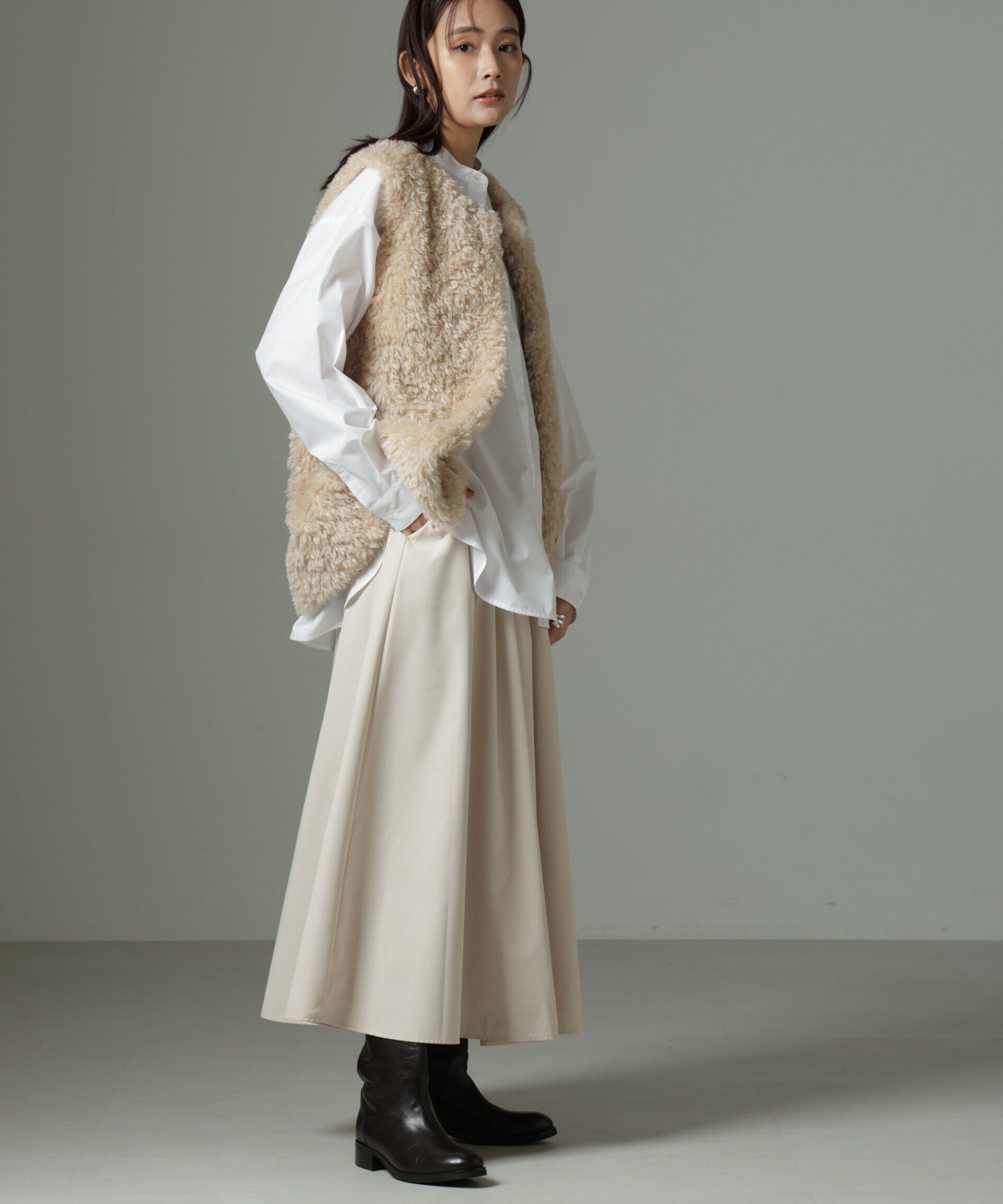 nano･universe「スタンドカラーシャツ」|シャツ・ブラウス|