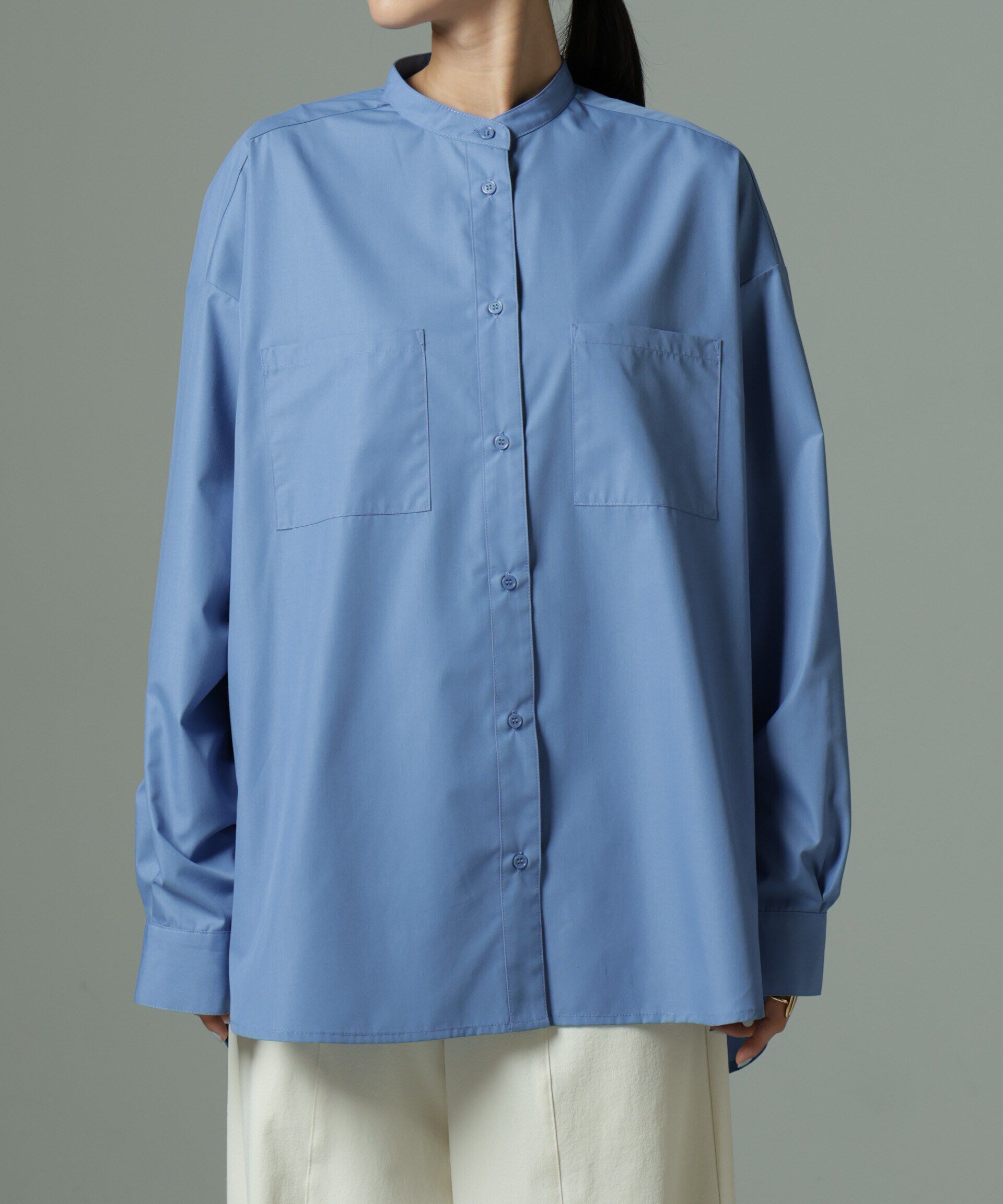 nano･universe「スタンドカラーシャツ」|シャツ・ブラウス|