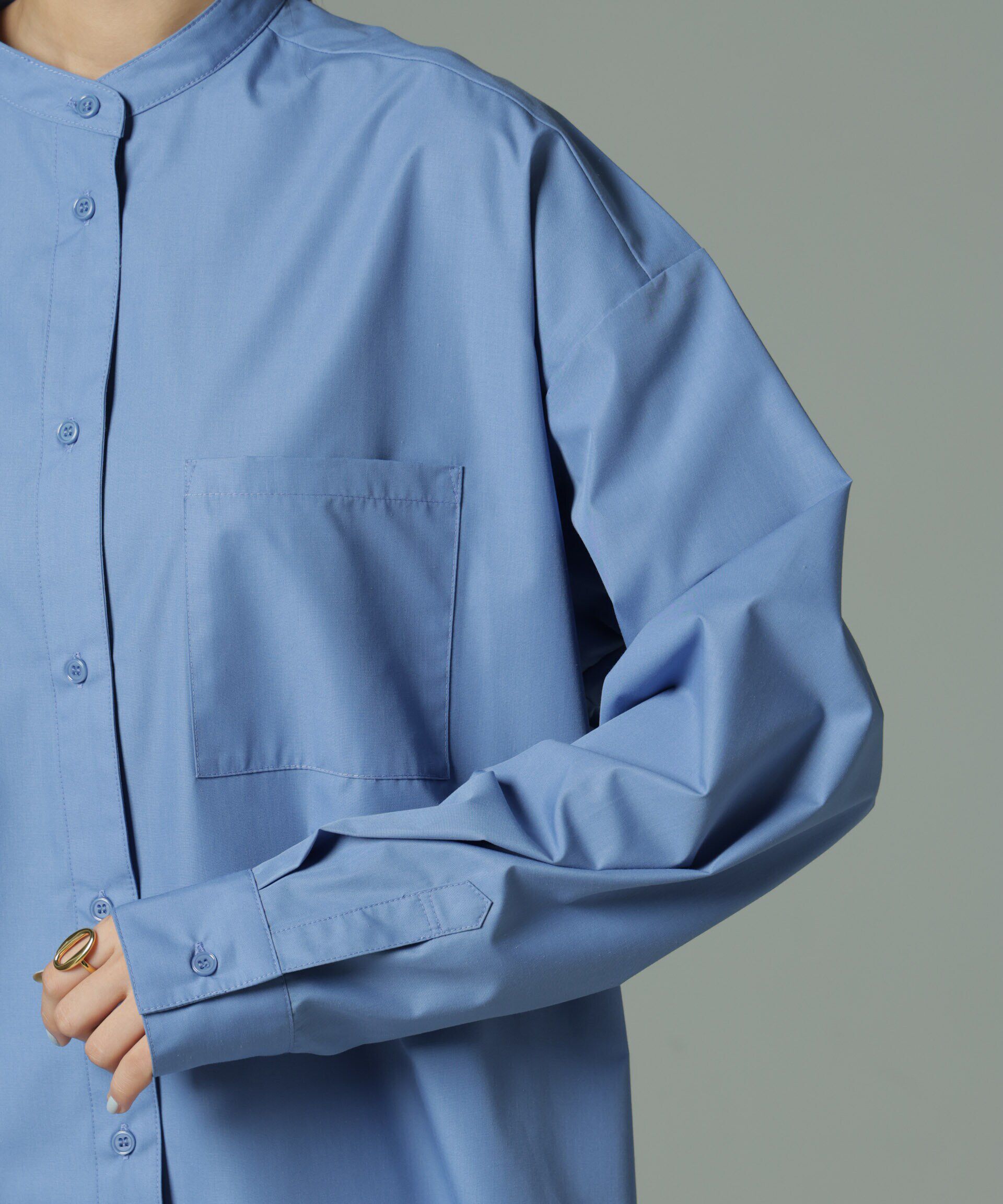 nano･universe「スタンドカラーシャツ」|シャツ・ブラウス|