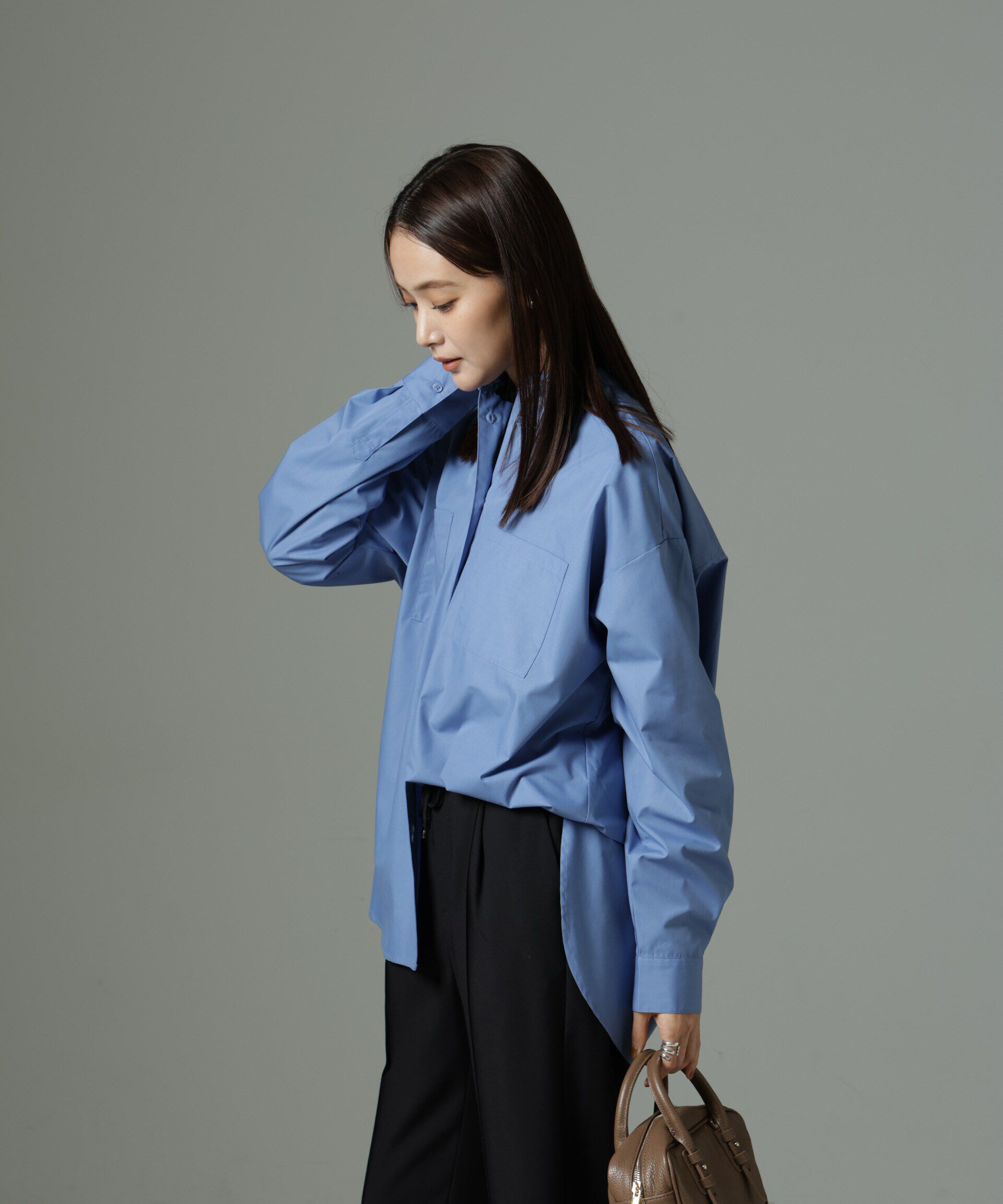 nano･universe「スタンドカラーシャツ」|シャツ・ブラウス|