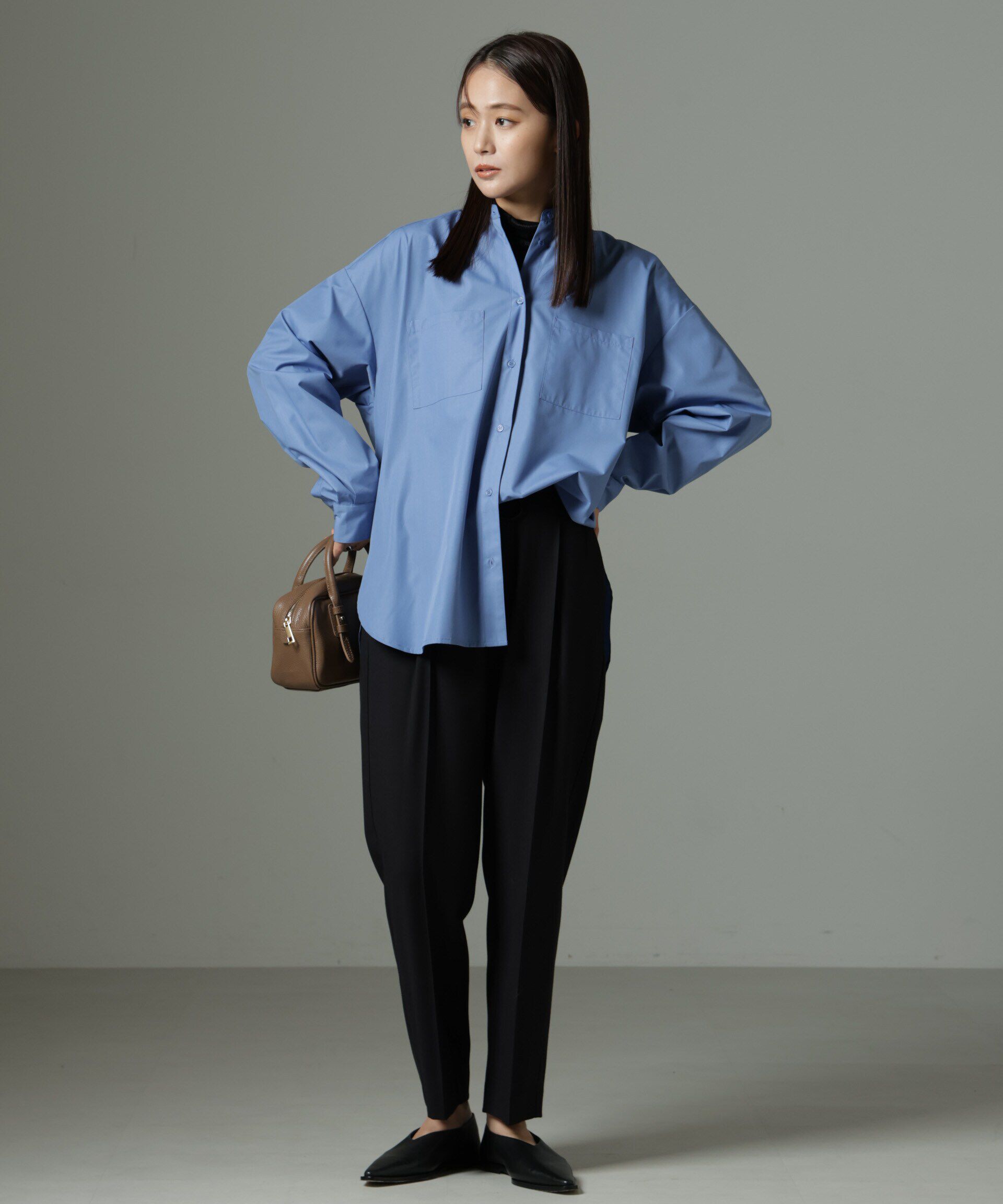 nano･universe「スタンドカラーシャツ」|シャツ・ブラウス|