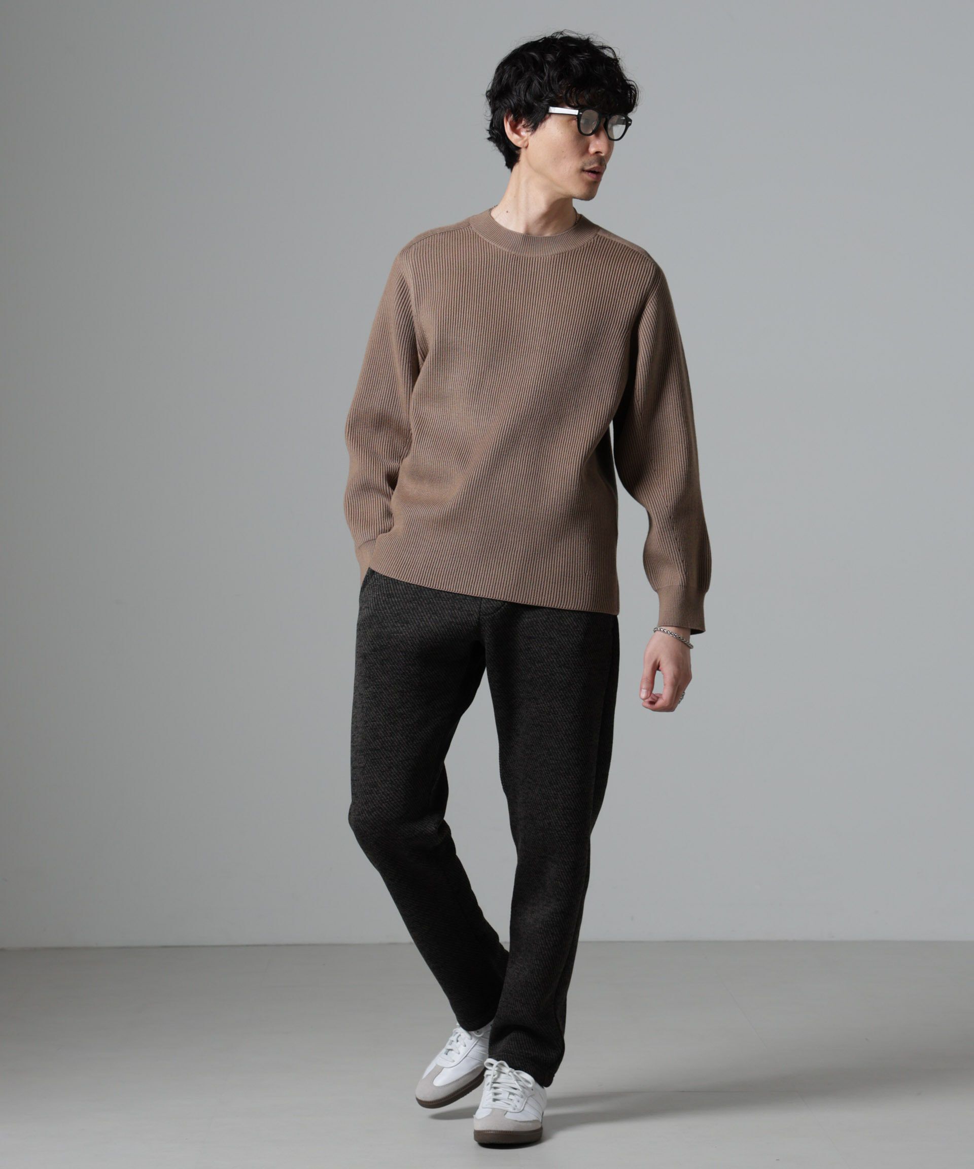 nano･universe「両畦スポンディッシュクルーネックセーター」|ニット・セーター|