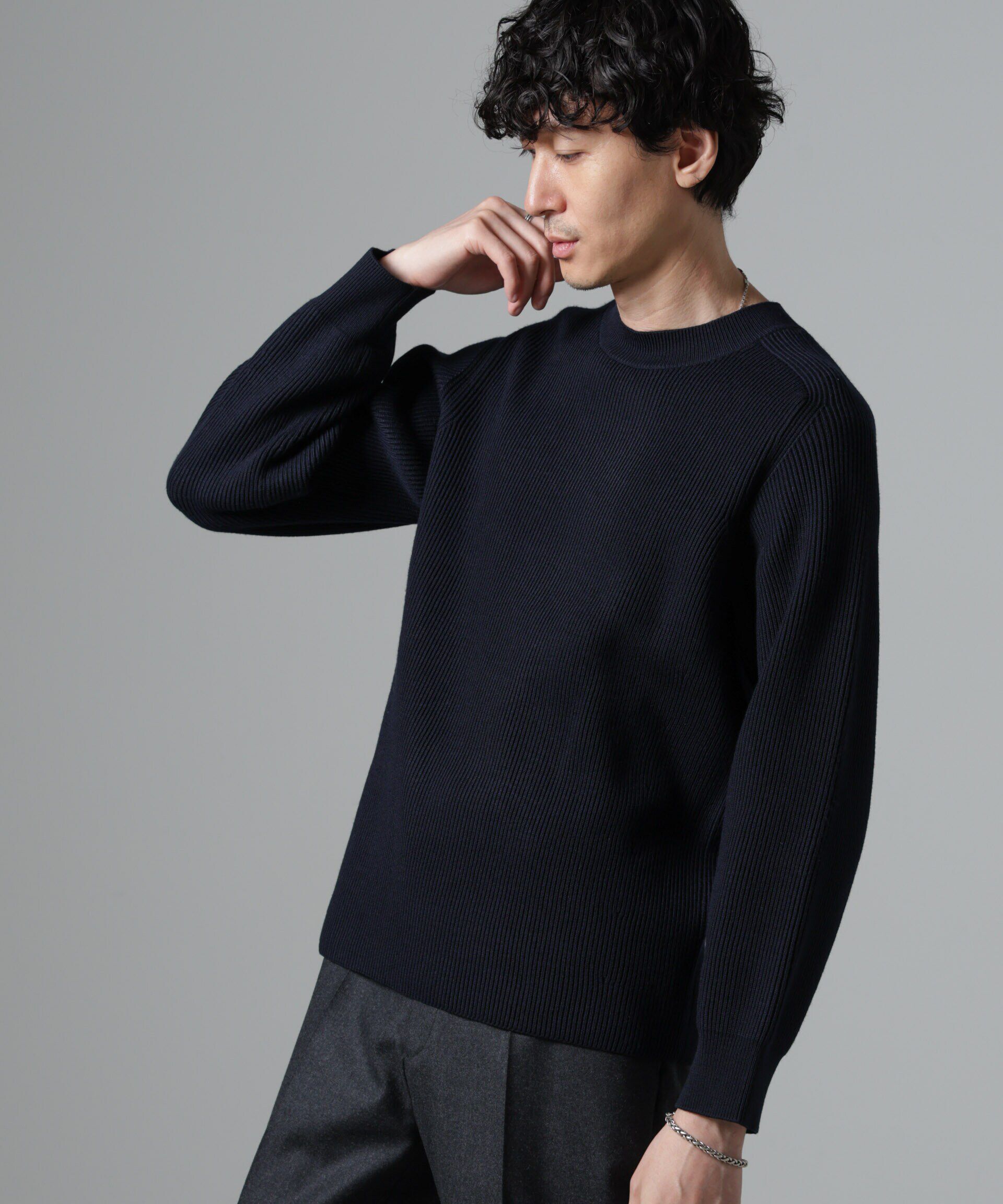 nano･universe「両畦スポンディッシュクルーネックセーター」|ニット・セーター|