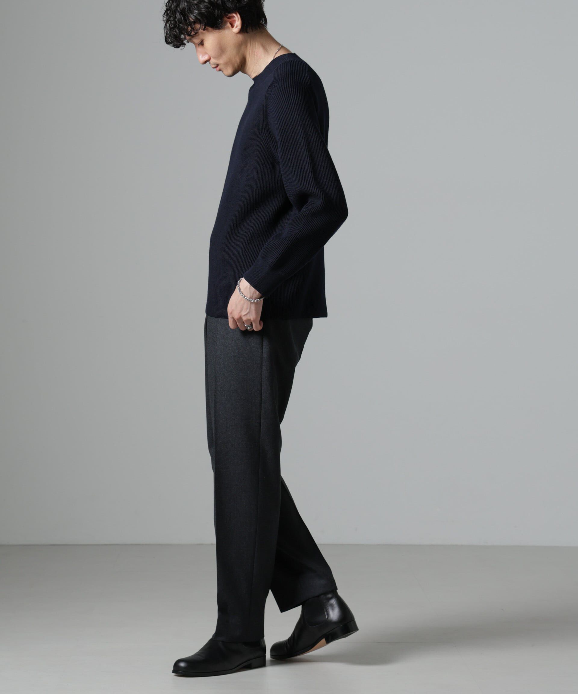 nano･universe「両畦スポンディッシュクルーネックセーター」|ニット・セーター|