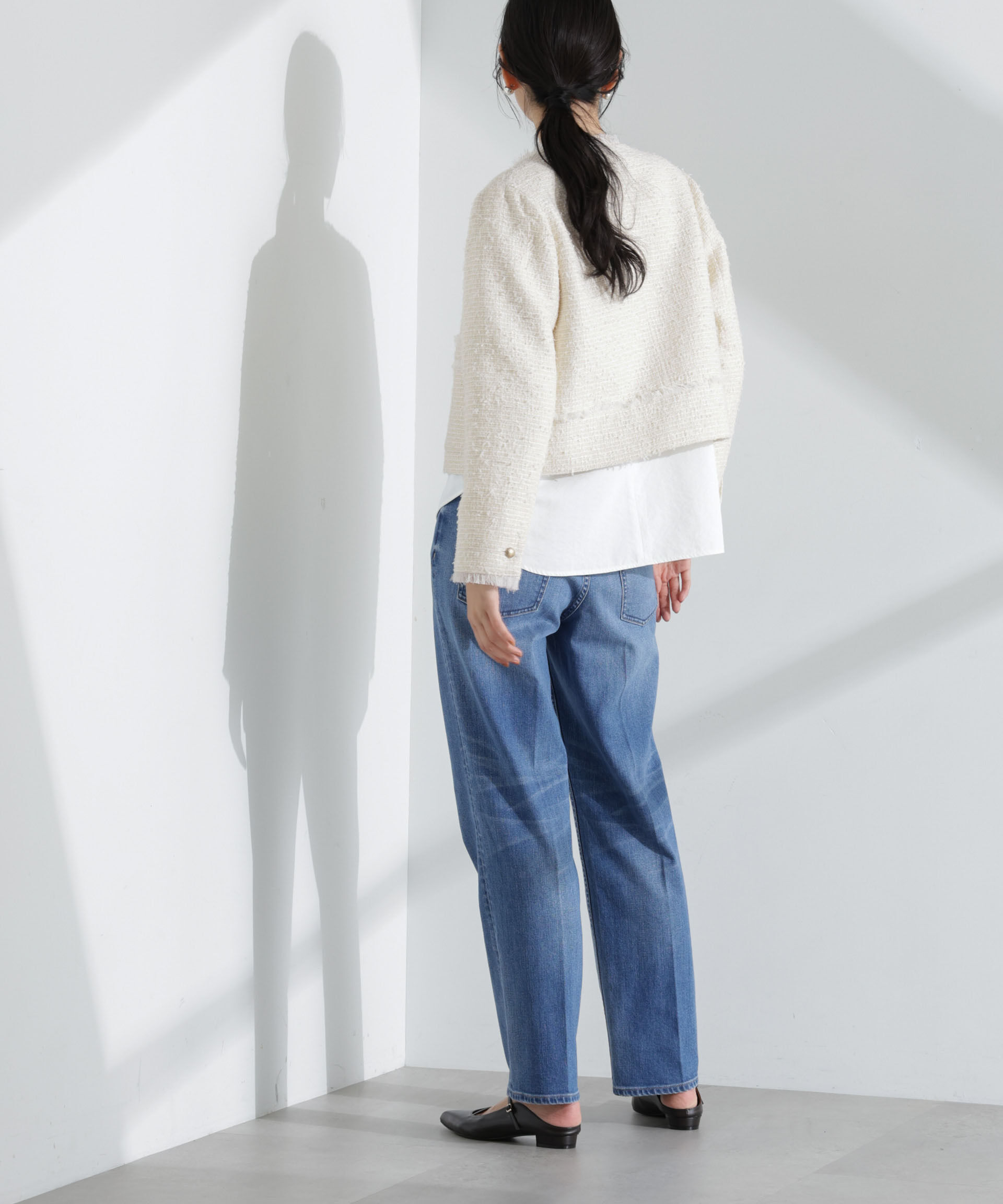 nano･universe「コンパクトツィードジャケット」|テーラードジャケット|